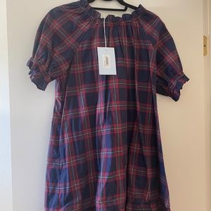 Hill House Kathrine Nap Dress Navy Tartan Medium